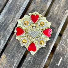 Charger l'image dans la galerie, Broche porte bonheur Rouge &amp; Rose
