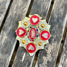 Charger l'image dans la galerie, Broche porte bonheur Rouge &amp; Rose
