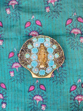 Charger l&#39;image dans la galerie, Coquillage kitchissime fleur turquoise pastel
